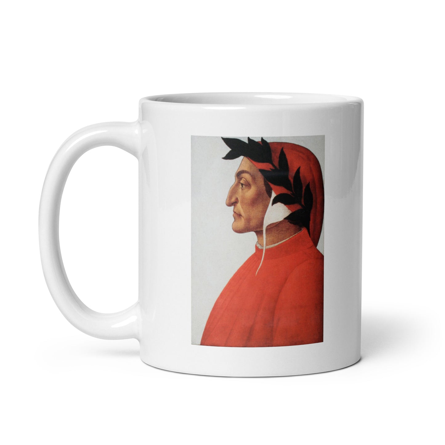 Dante Alighieri white glossy mug