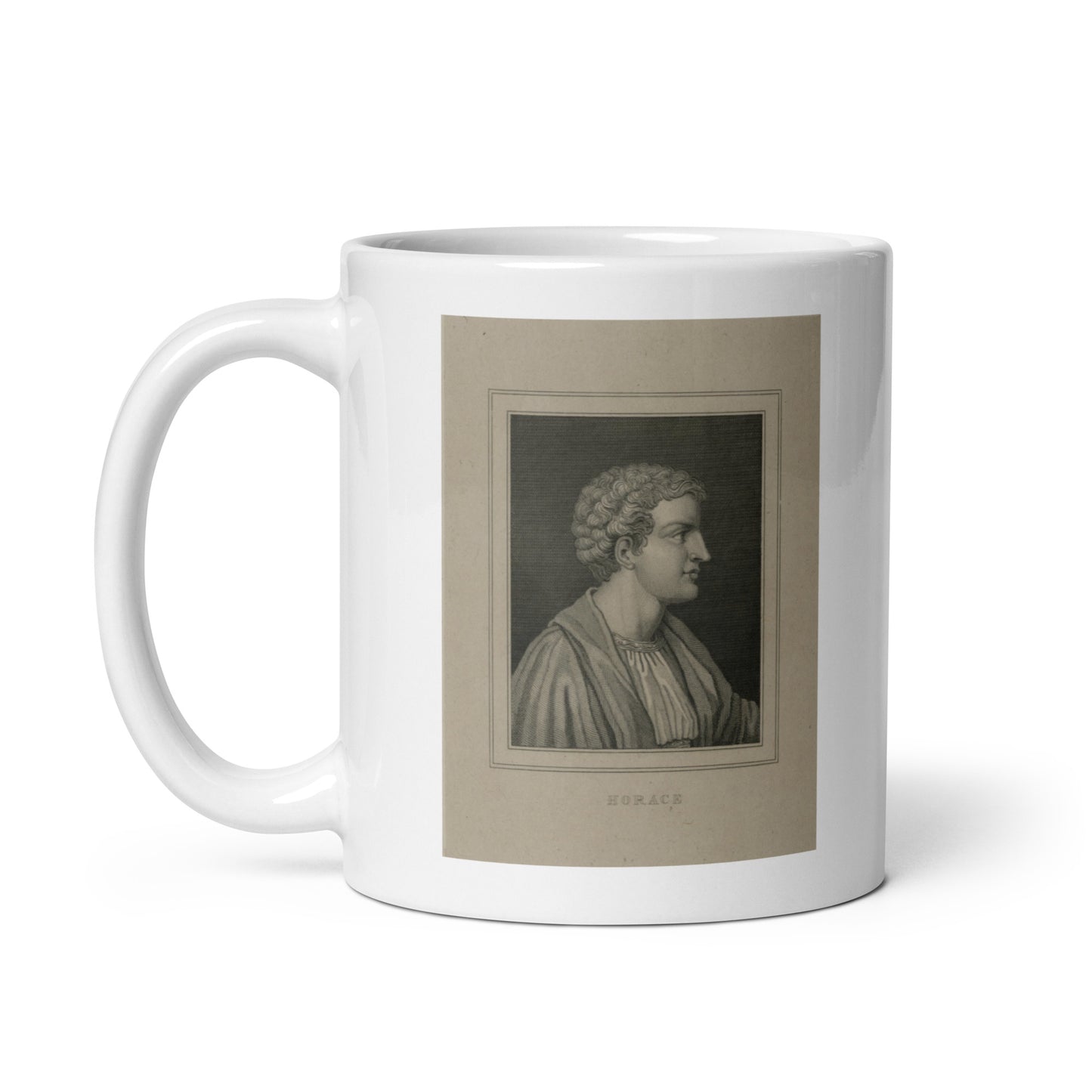 Horace white glossy mug