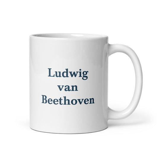 Beethoven white glossy mug