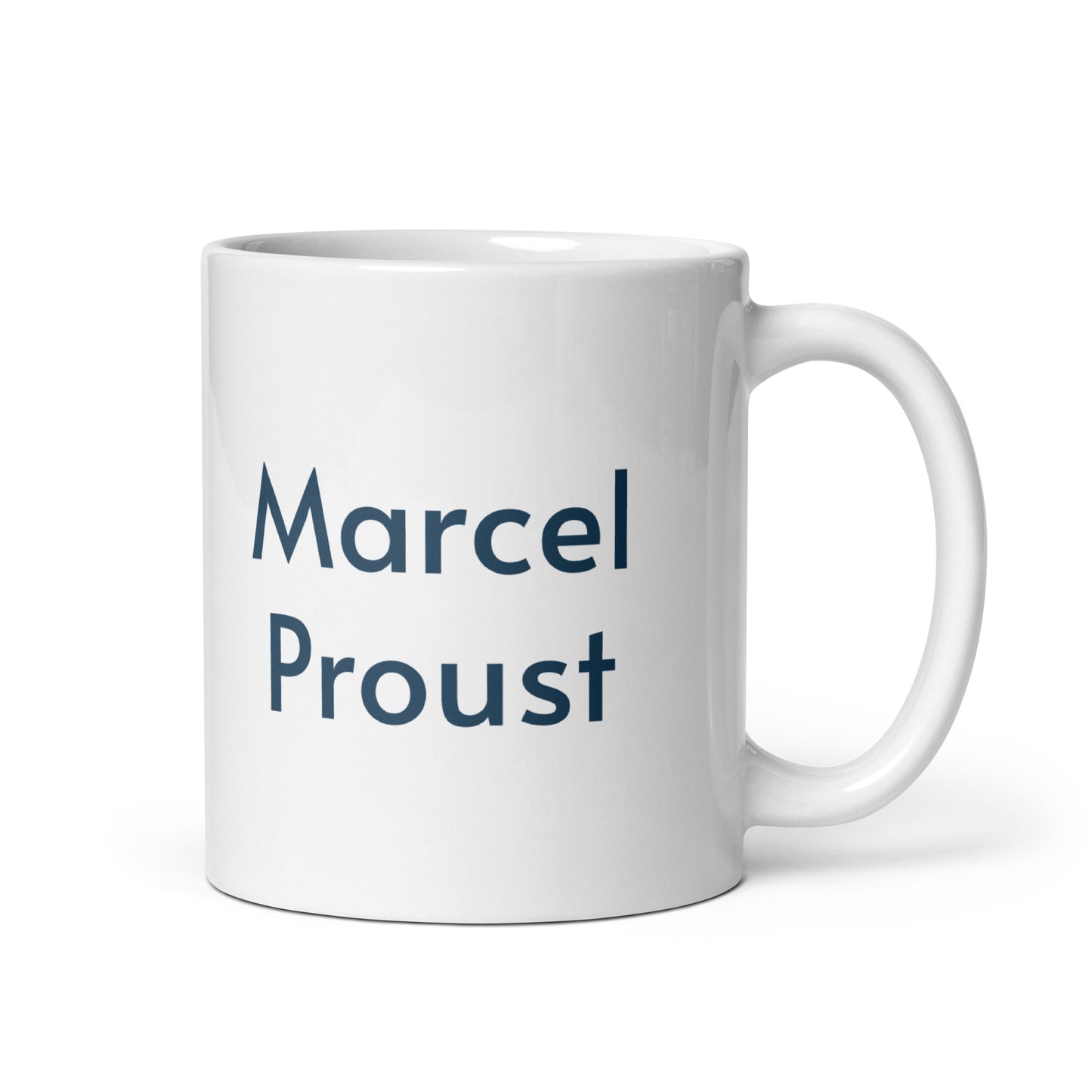 Marcel Proust white glossy mug
