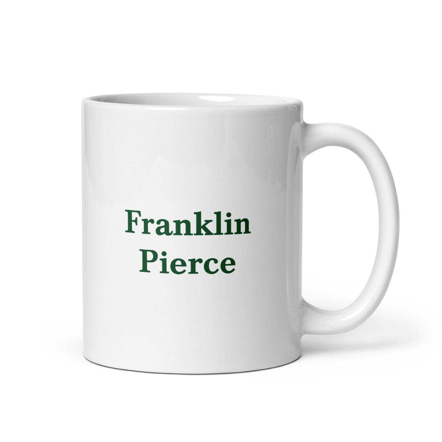 Franklin Pierce white glossy mug