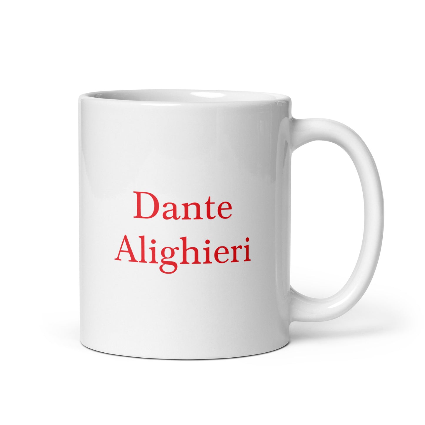 Dante Alighieri white glossy mug