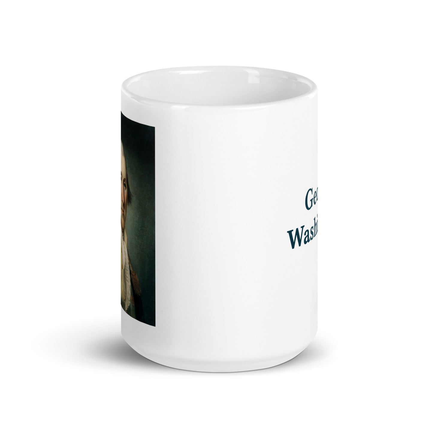 George Washiongton white glossy mug