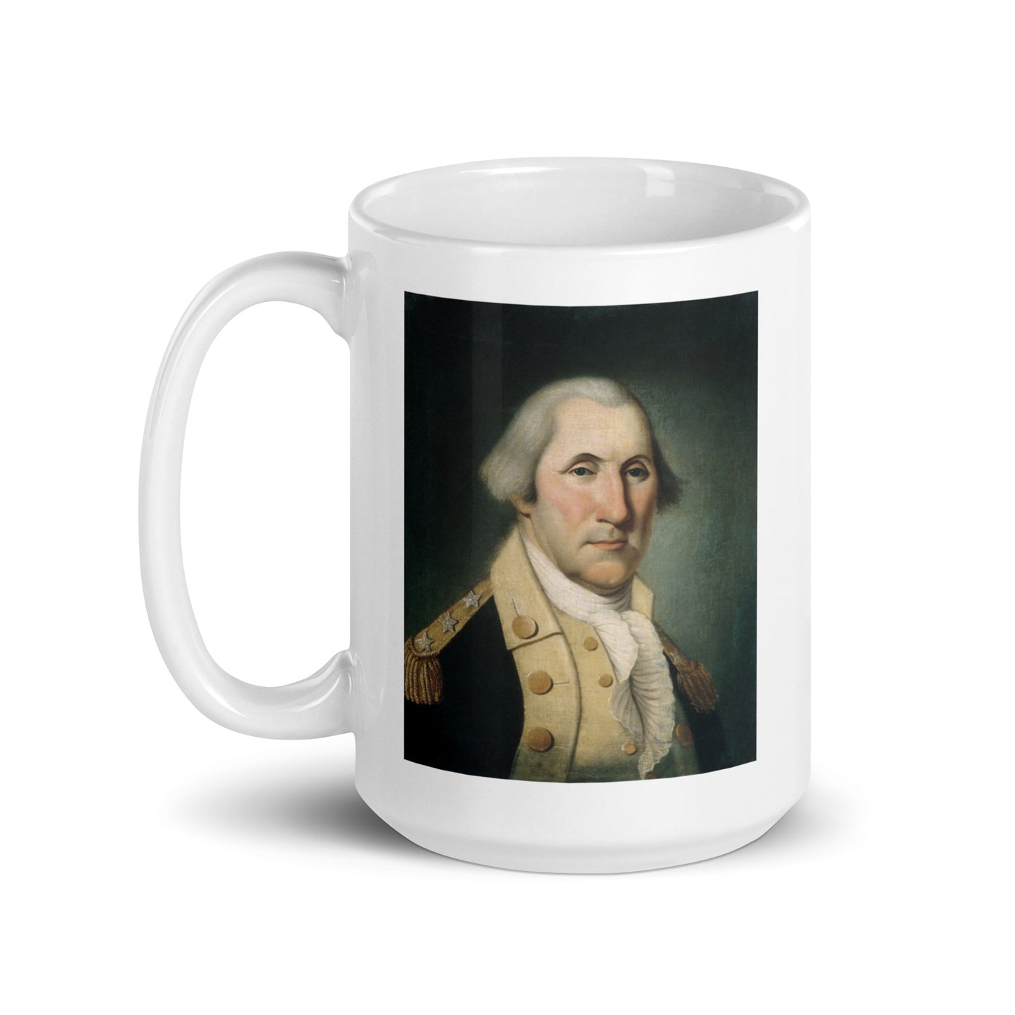 George Washiongton white glossy mug