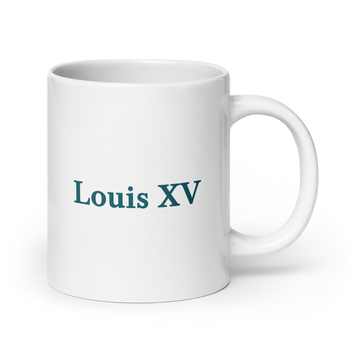 Louis XV white glossy mug