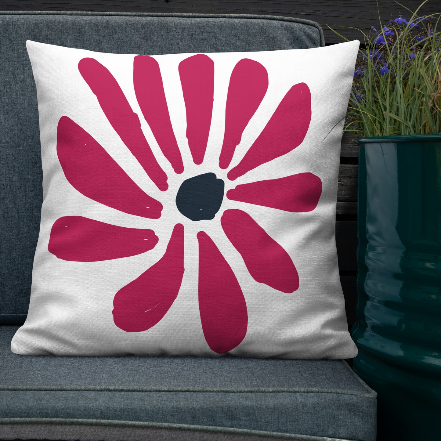 Abstract Flower Premium Pillow, designed by John Pierce
