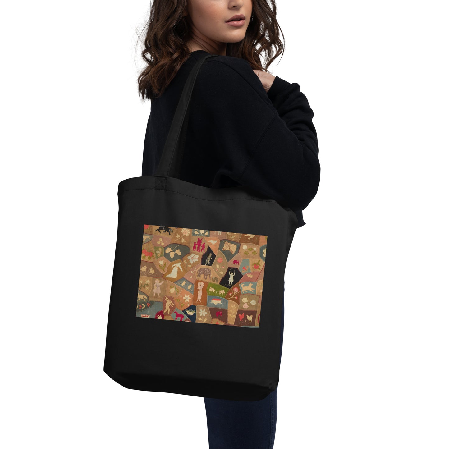 Crazy-quilt design Eco Tote Bag