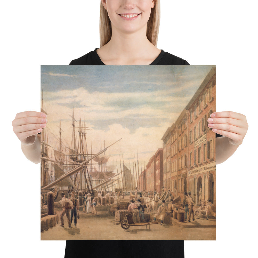 View of South Street, from Maiden Lane, New York City, poster