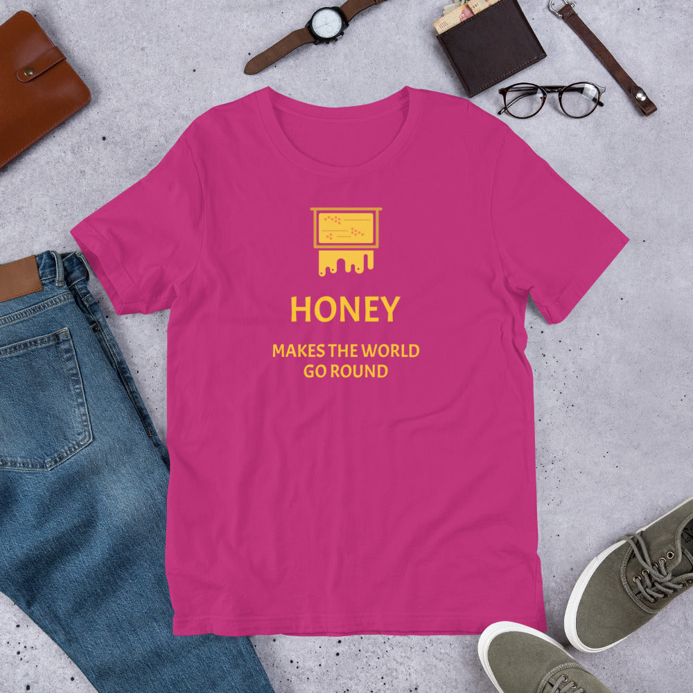 Honey makes the world go round, Unisex t-shirt
