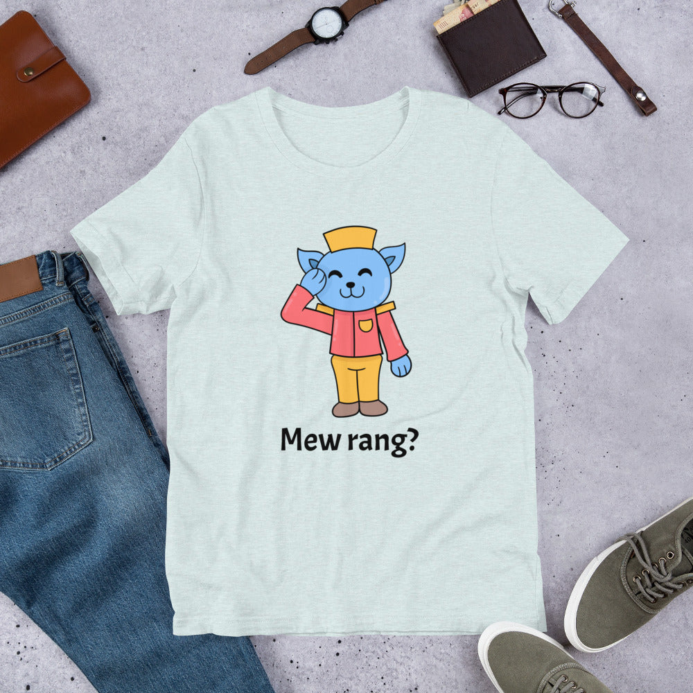Mew rang? bellboy cat Unisex t-shirt