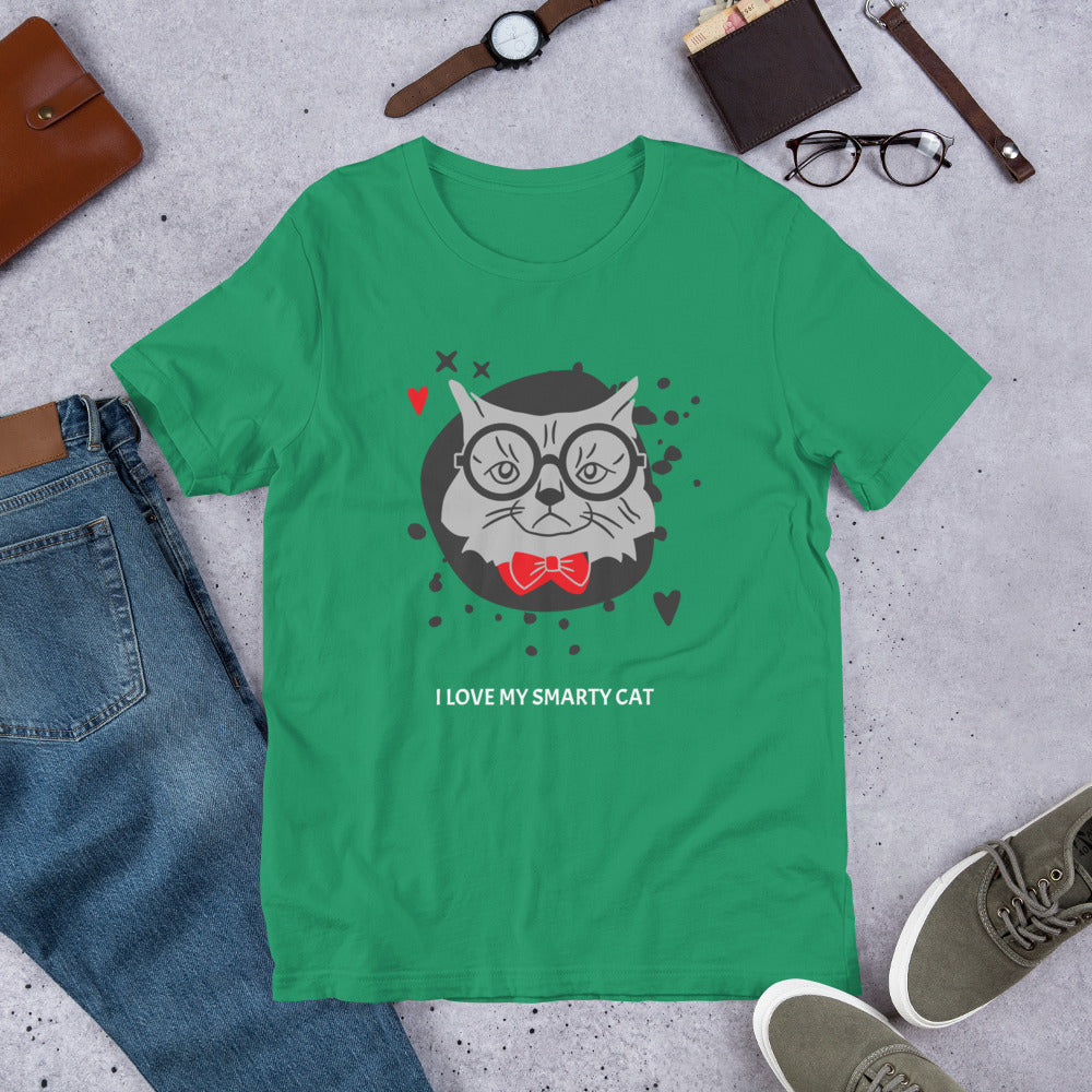 I love my smarty cat, Unisex t-shirt