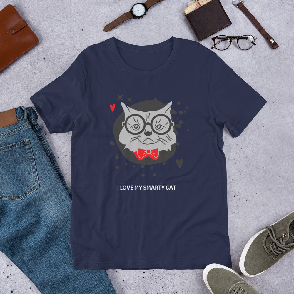 I love my smarty cat, Unisex t-shirt