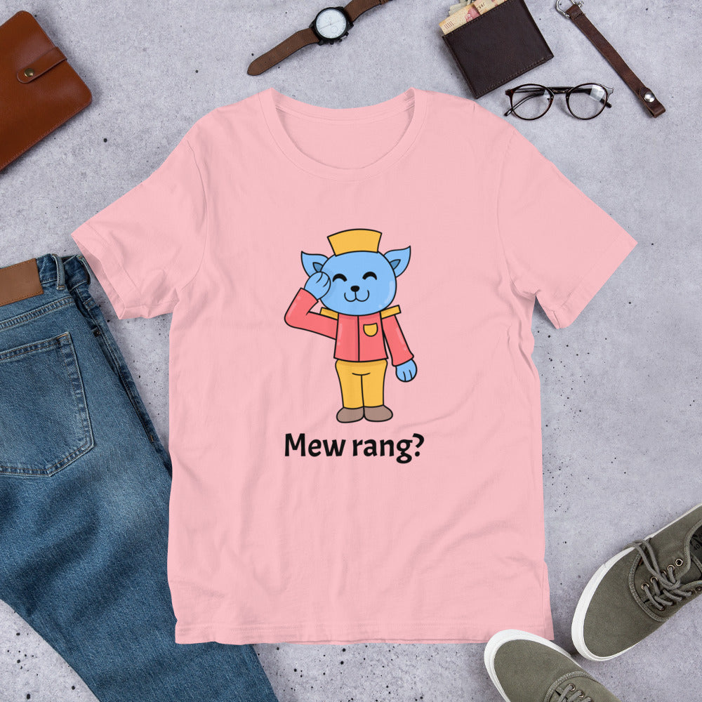 Mew rang? bellboy cat Unisex t-shirt