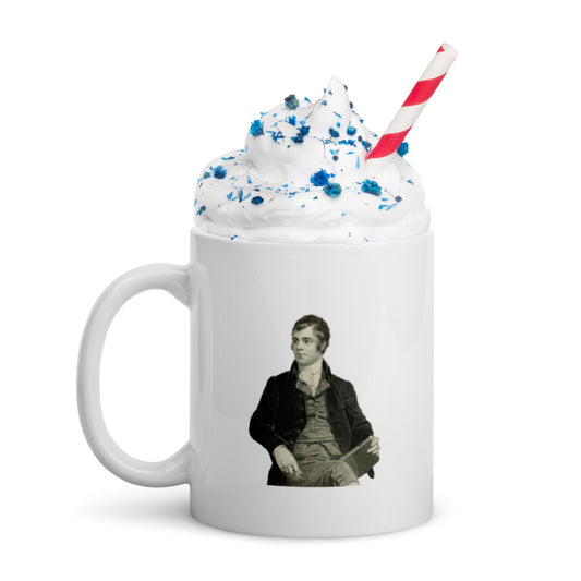 Robert Burns white glossy mug