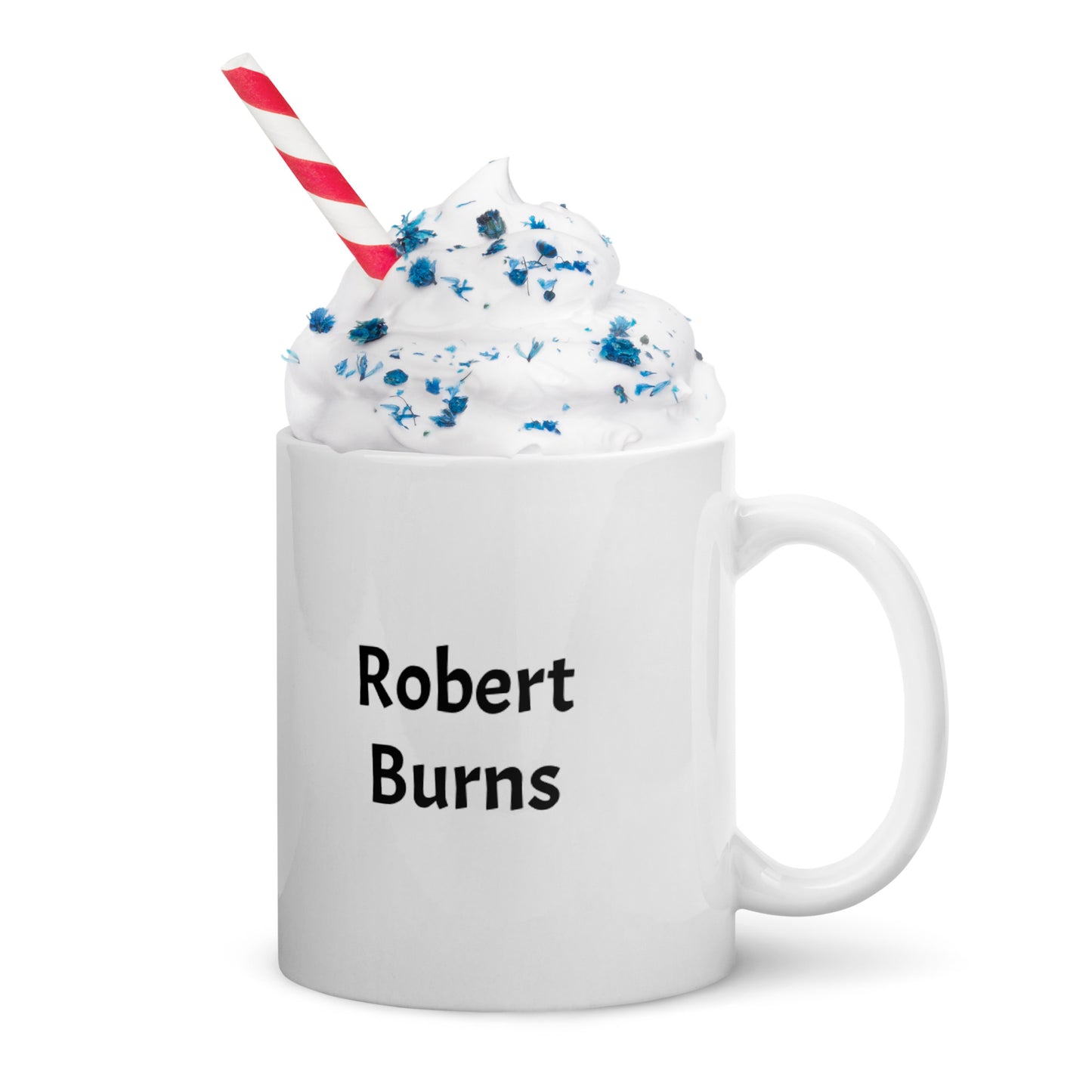 Robert Burns white glossy mug