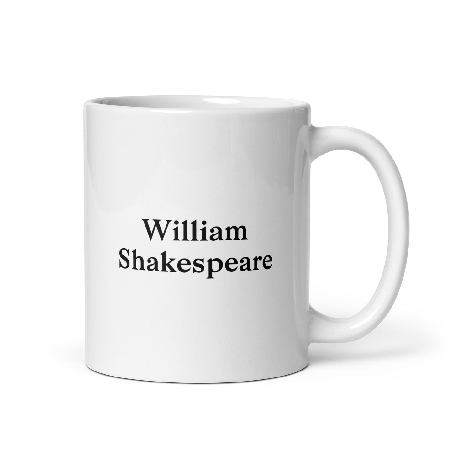 William Shakespeare white glossy mug
