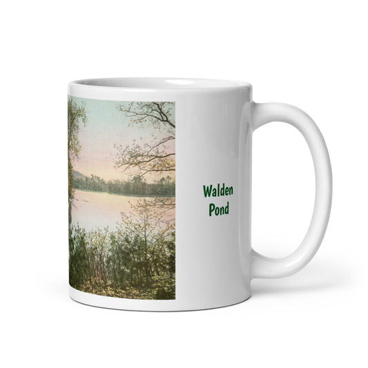Walden Pond white glossy mug