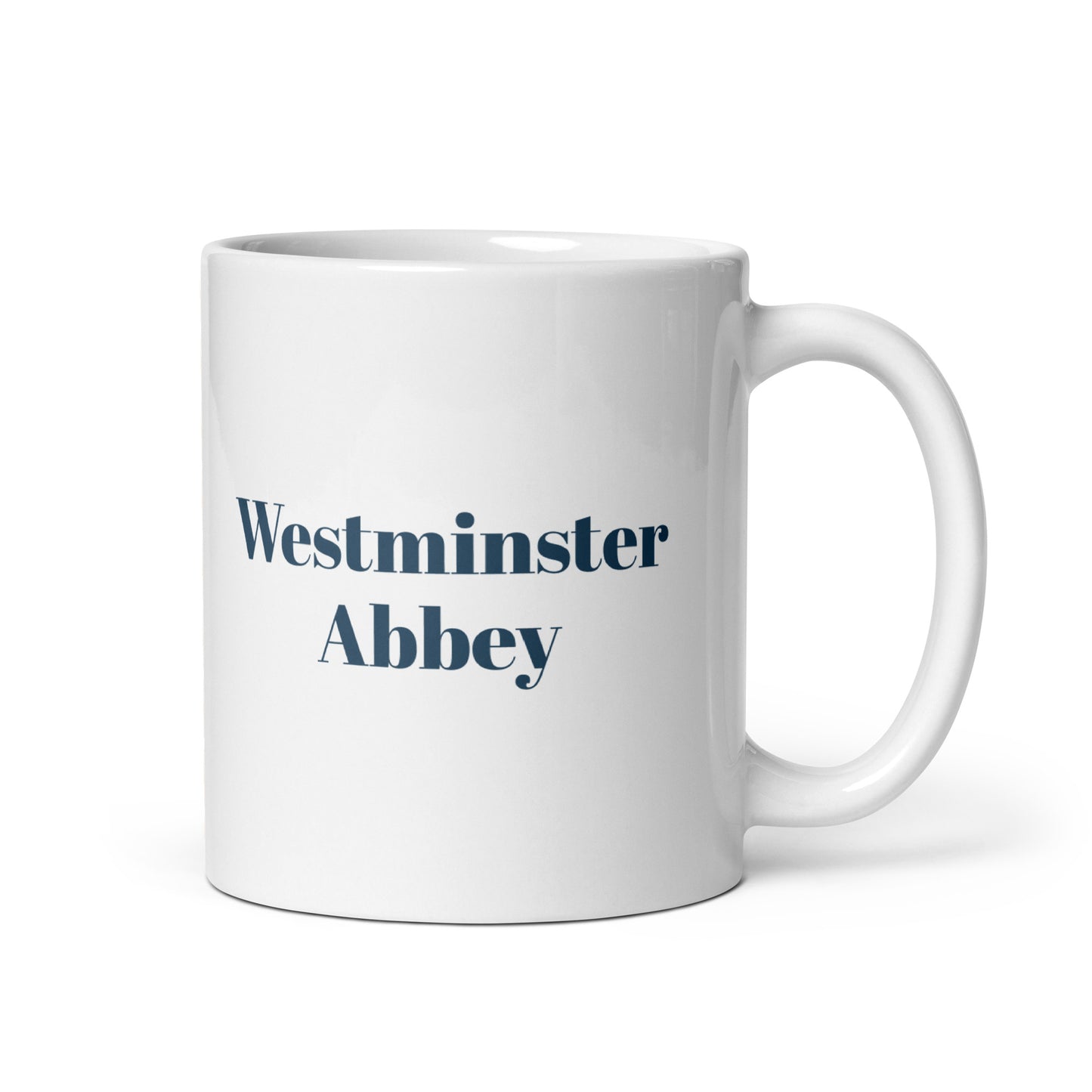 Westminster Abbey white glossy mug
